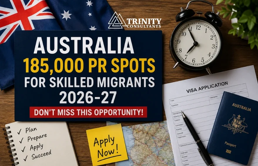 Australia 2026–27 Migration Program opens 185,000 PR spots. Explore Subclass 189, employer visas, family migration & skilled PR pathways.